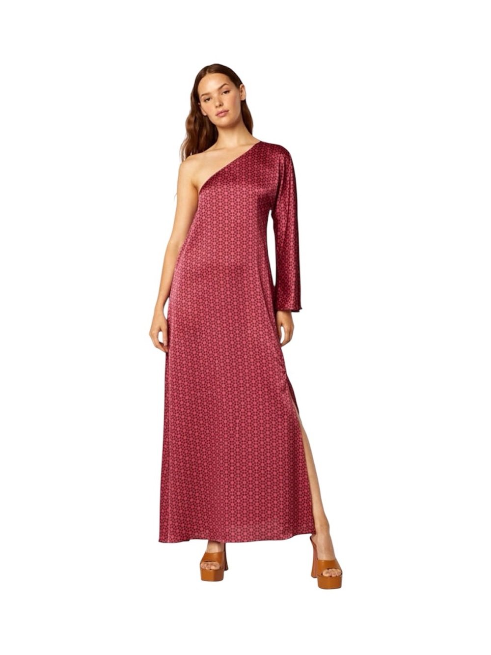 MISA NWOT Rosetta Wine One-Shoulder Dress Size XS Retail $369